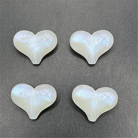 Acrílico Luminoso Corazón de Melocotón Cuentas DIY Efecto Sirena Cuentas Sueltas Para Cadena de Teléfono Bolso Accesorios de Manualidades Fabricación de Joyas