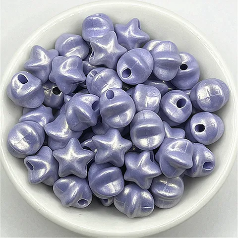 Cuentas Sueltas de Estrella de Cinco Puntas Perladas ABS Cuentas de Estrella Brillantes Coloridas Para Accesorios Artesanales de Joyería DIY