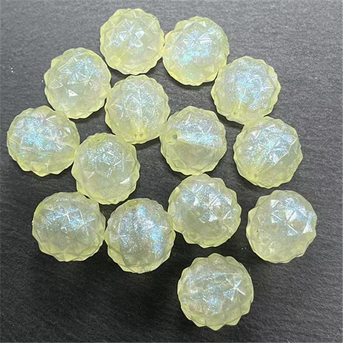 Abalorios Sueltos Perforados Directos Facetados Piña Bayberry Luminosos Sirena Acrílico DIY Cadena Teléfono Bolso Accesorios Ropa