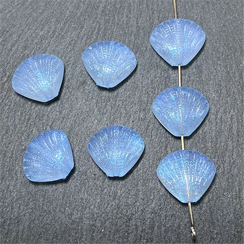 Cuentas de Concha Luminosas de Sirena Cuentas Sueltas Acrílicas Agujero Vertical DIY Fabricación de Joyas Cadena de Teléfono Accesorios