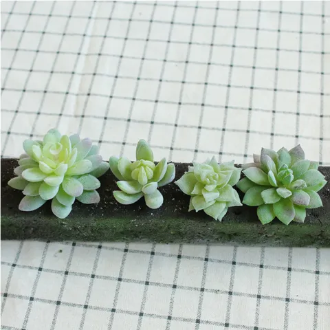 Artificial Succulent Plant Single Flocked Succulent Simulation Plant Wall Accessories Home Decor Artificial Flower Stems