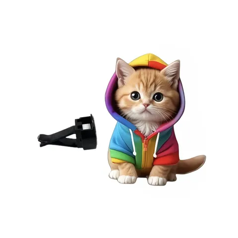 Cute Acrylic Flat Car Air Vent Aromatherapy Clip Cartoon Animal Auto Interior Dashboard Decor Ornament