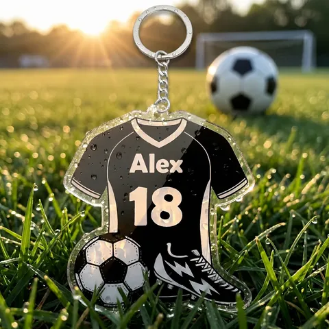 Portachiavi da Calcio della Coppa del Mondo in Acrilico Ciondolo Maglia da Calcio Anello Chiave Ciondolo Borsa Decorazione Festa