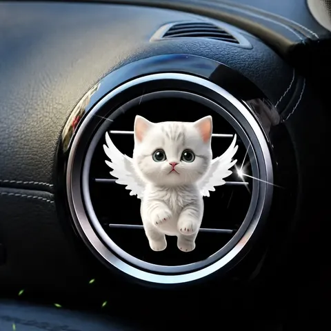 Clip per Bocchetta d'Aria per Auto Gatto Carino Acrilico Aromaterapia Ornamento Animale dei Cartoni Animati Decorazione Uscita Aria Interni Auto