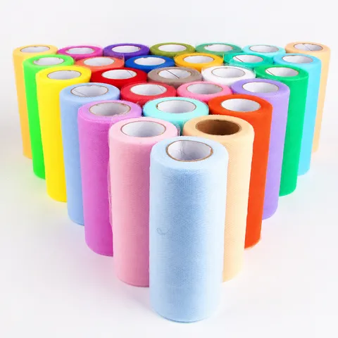 Fluffy Tutu Tulle Roll Fabric For Birthday Party Wedding Table Skirt DIY Decoration Polyester Netting Craft