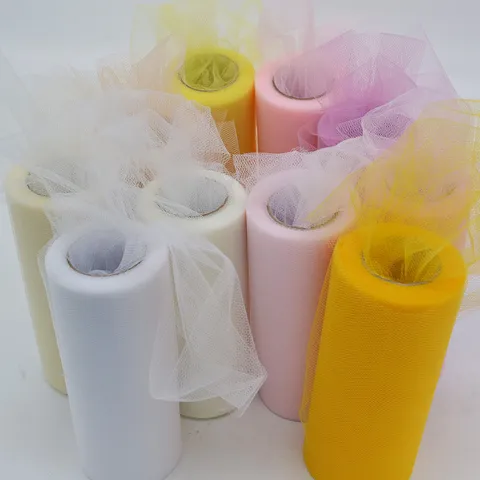 Fluffy Tutu Tulle Roll Fabric For Birthday Party Wedding Table Skirt DIY Decoration Polyester Netting Craft