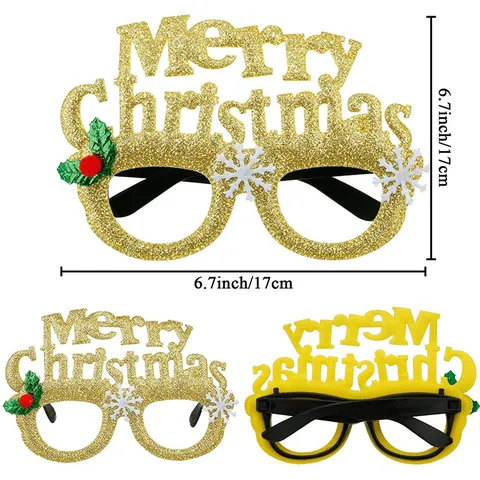 Occhiali Decorativi per Feste di Natale Babbo Natale Pupazzo di Neve Renna Occhiali Festivi Accessori Foto