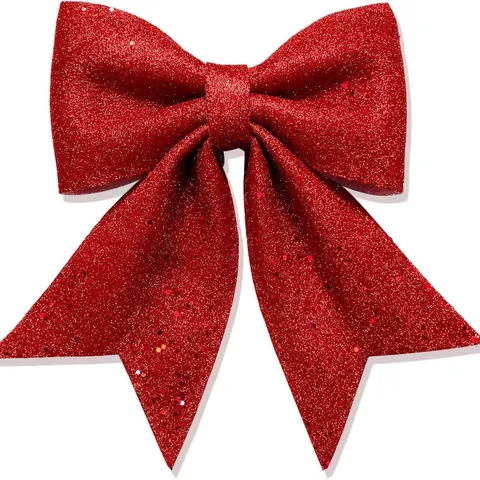 Addobbi Spendui a Fiocco di Natale Paillettes Cotone Perlato Ciondolo a Fiocco Glitter Per Albero di Natale Centro Commerciale Decorazione Casa Festa
