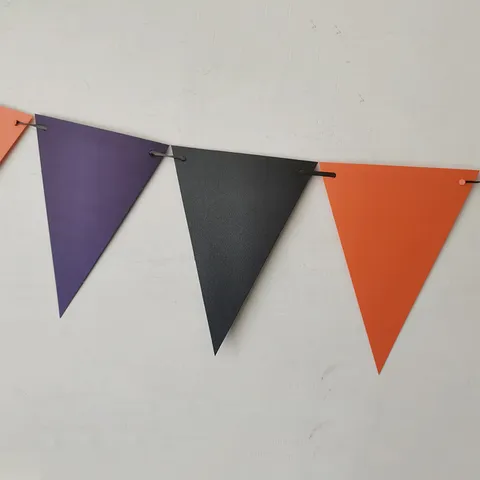 Bandiera Triangolare di Halloween Carta Perlata Nero Arancione Viola Ghirlanda per Festa Bar Decorazione Halloween
