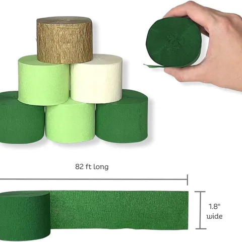 Rotoli di Serpentine in Carta Crespa Verde Avocado Decorazioni per Feste Nastro Fai Da Te Per Matrimoni Compleanni Forniture per Feste