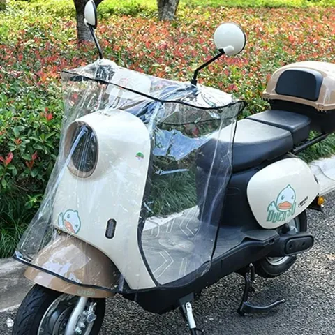 Pare-brise de Véhicule Électrique Housse de Vent Imperméable Transparente Protection Contre le Froid d'Hiver Accessoires de Moto