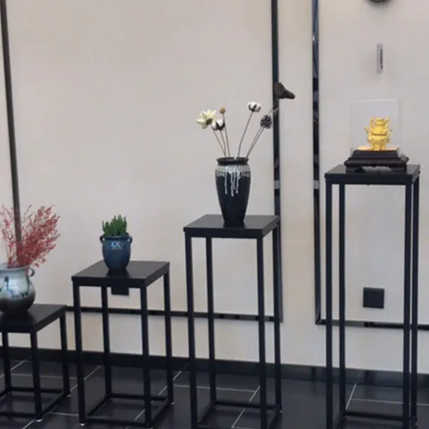 Modern Minimalistisch Eisen Blumenständer Bodenstehend Topfpflanzen Halter Wohnzimmer Balkon Aufbewahrungsregal Innen Dekorative Regal