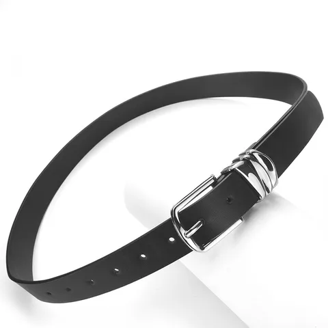 Women PU Leather Belt Minimalist Casual Metal Ring Waist Belt For Dress And Jeans Fashion Accessories