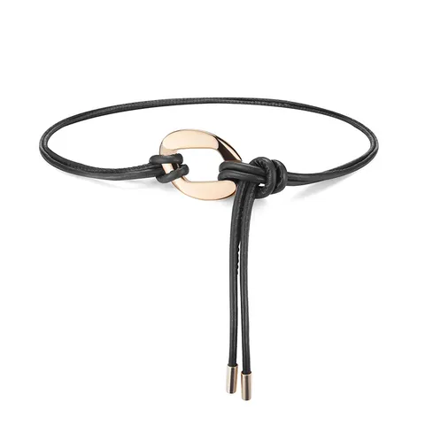 Women Fashion Faux Leather Skinny Belt Retro Dress Shirt Decorative Waist Chain Casual Thin Waistband Accessories