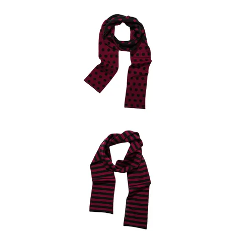 Sciarpa Lavorata a Maglia per Donne e Uomini Inverno Caldo Pois Striscia Motivo Morbido Versatile Scaldacollo Accessori Moda