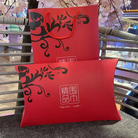 Set di Borse per Confezioni Regalo per Sciarpa Scatola a Cuscino e Borsetta per Accessori di Abbigliamento per Sciarpa Confezione Regalo