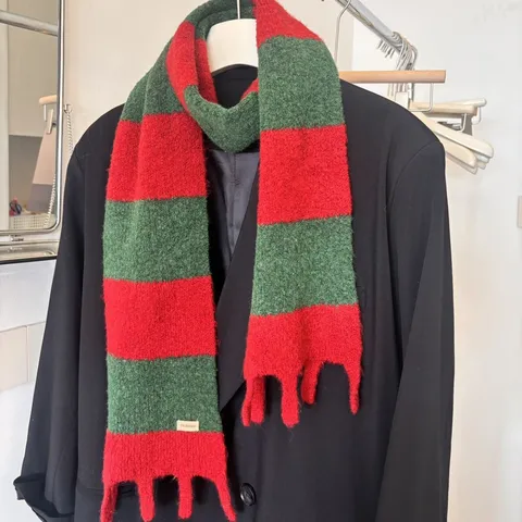 Sciarpa Lavorata a Maglia a Righe con Blocco di Colore da Donna Autunno Inverno Calda Stile Coreano Sciarpa Lunga in Lana con Nappe Scaldacollo