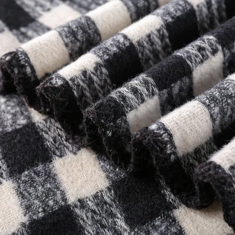 Sciarpa a Quadri Stile Preppy Donna Inverno Caldo Cachemire Sintetico Ispessito Sciarpa Collo Morbida