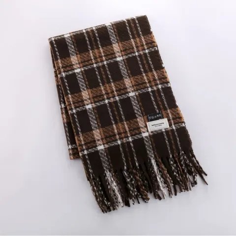Sciarpa a Quadri Calda Invernale da Donna Stile Coreano Ispessita Finta Cashmere Nappe Lungo Scialle Morbido e Accogliente