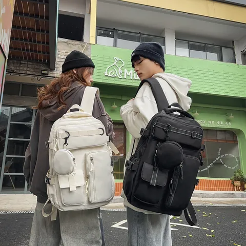 Unisex Large Capacity Oxford Cloth Backpack Casual Travel School Bag Multi Pocket Computer Bookbag For Men Women