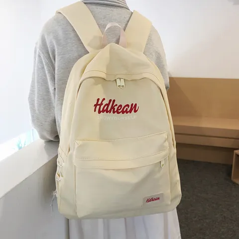 Casual Lightweight School Backpack For Women College Student Waterproof Nylon Bookbag Large Capacity Commuter Daypack