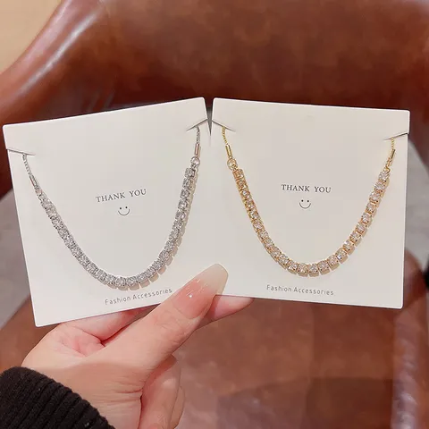 Luxury Copper Rhinestone Adjustable Pull Bracelet For Women Geometric Round Sparkly Chain Bracelet Delicate Elegant Fashion Hand Jewelry Gift