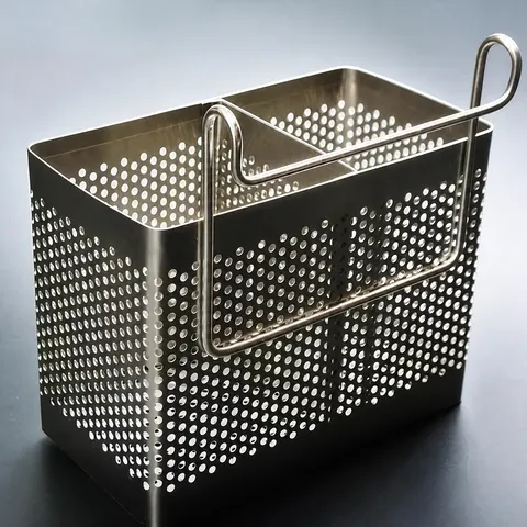 Porte-Baguettes Mural en Acier Inoxydable 304 Égouttoir Cuisine Couverts Support Suspendu Organisateur Tube de Rangement pour Baguettes