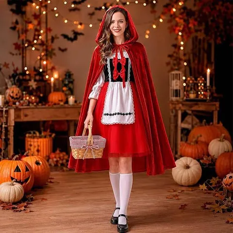 Halloween Hooded Velvet Cloak For Men Women Long Lace Up Cape For Role Play Performance Costume Party Cosplay Props