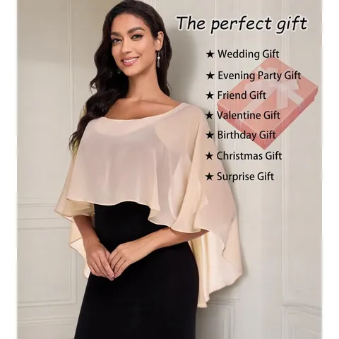 Chal de Gasa de Verano para Mujer Cuello Redondo Semitransparente Capa de Manga Corta Elegante Color Sólido Moda Casual Top de Playa
