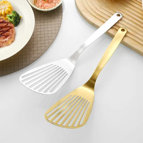 Roestvrijstalen Vlinder Spatula Keuken Kookgerei Gleuf Turner Voor Biefstuk Vis