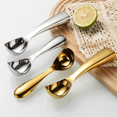 304 Roestvrij Staal IJs Lepel Staande Dessert Fruit Bal Digger Modern Minimalistisch Keuken Servies Goud Zilver Lepel