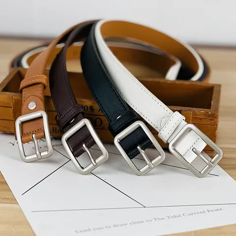 Damen PU-Leder Gürtel Casual Minimalistisch Mode Einfache Dornschnalle Bund Für Jeans Tägliches Pendeln Damen Accessoires