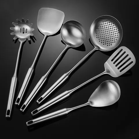 Roestvrij Staal Keukengerei Kookspatel Soepvolle Schuimspaan Pastalepel Rijstlepel Keukenwerktuig Set