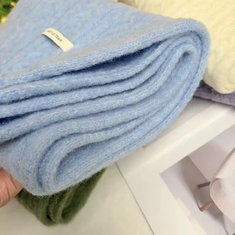 Sciarpa Invernale Calda in Misto Lana con Motivo a Treccia per Donna e Uomo Tinta Unita Morbida Spessa Casual