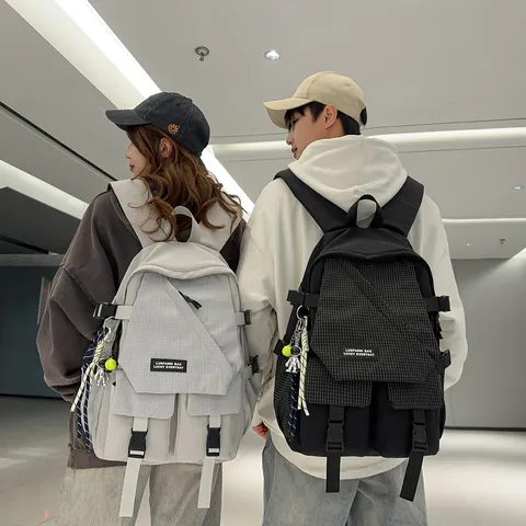Large Capacity Workwear Style School Backpack For Students Casual Nylon Travel Bookbag Unisex Waterproof Casual Daypack