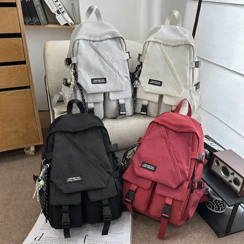 Large Capacity Workwear Style School Backpack For Students Casual Nylon Travel Bookbag Unisex Waterproof Casual Daypack