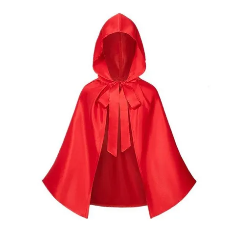Unisex Halloween Hooded Cape Satin Wizard Cloak Cosplay Party Costume Wear