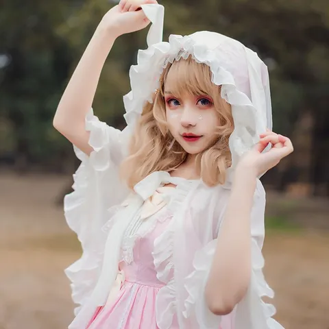 Women Halloween Cosplay Little Red Riding Hood Chiffon Shawl Hooded Princess Cape Summer Sunscreen Cover-Up