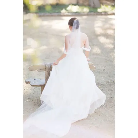 Long Bridal Veil With Comb Cut Edge Wedding Veil For Women Bride Hair Accessories Elegant Long Tulle Veil Wedding Ceremony