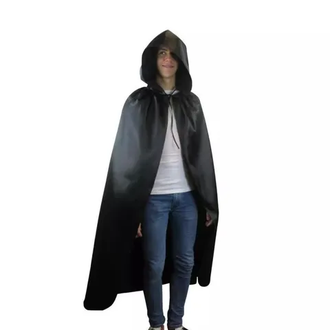 Halloween Hooded Cloak For Women Vampire Witch Cosplay Costume Satin Cape With Lace-up Medieval Gothic Fantasy Party Decoration