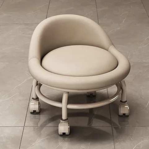Haushalt Hocker Sofa Bank Mit Universalrädern Mobile Rückenlehne Weich Gepolstert Sitz Wohnzimmer Make-up Fußstütze Stuhl