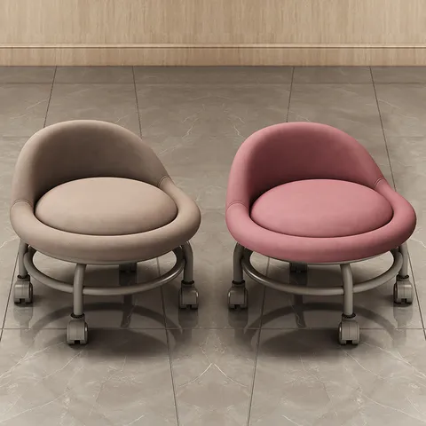 Haushalt Hocker Sofa Bank Mit Universalrädern Mobile Rückenlehne Weich Gepolstert Sitz Wohnzimmer Make-up Fußstütze Stuhl