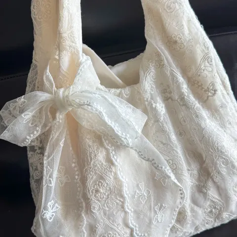 Korean Style Fresh Floral Canvas Tote Bag Women Large Capacity Shoulder Underarm Bag Commuting Casual Handbag