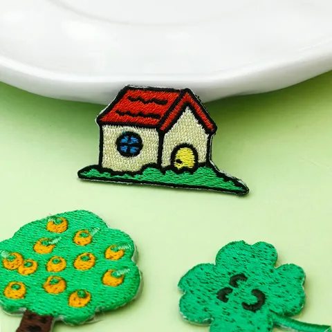 DIY Seaside Embroidery Cloth Sticker Beach Coconut Tree Lighthouse Badge Decorative Patch For Clothing
