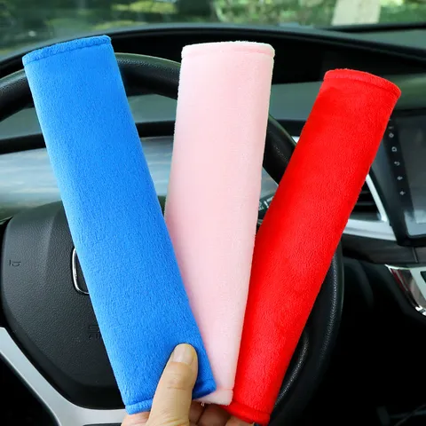 Car Seat Belt Shoulder Pad Soft Plush Auto Seatbelt Cover Comfort Shoulder Protection Pad Universal Car Interior Accessories