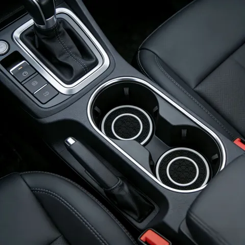 Car Cup Coaster Anti-Slip Mat Universal Automotive Interior Accessories Honeycomb Pattern PVC Round Coaster For Vehicles