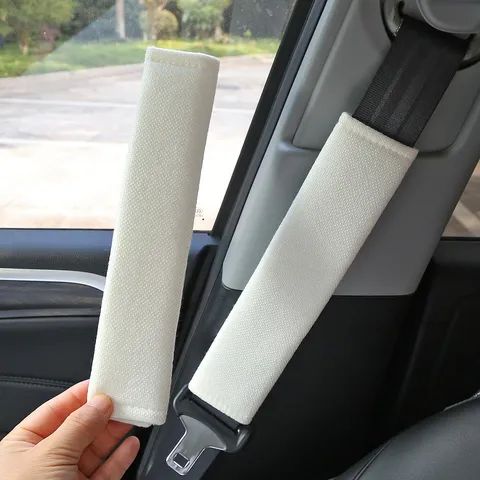 Car Seat Belt Shoulder Pad Universal Automotive Linen Protective Cover Comfortable Anti-Chafing Interior Accessory
