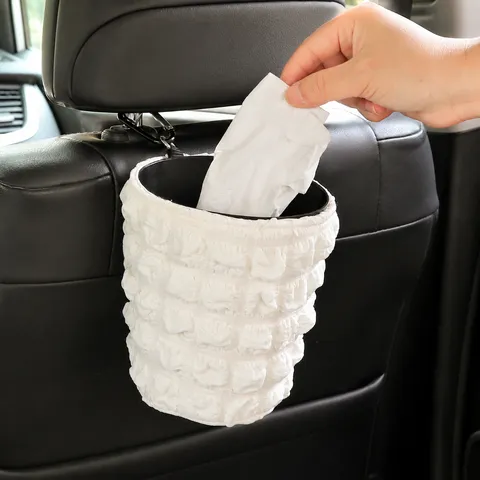 Car Trash Can Waterproof Hanging Auto Garbage Storage Bucket Multifunctional Interior Organizer For Vehicle Seat Back