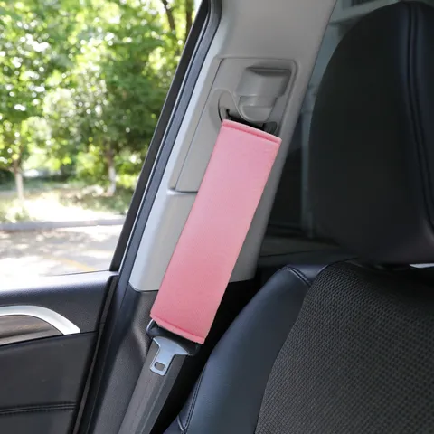 Car Seatbelt Shoulder Pads Soft Fleece Safety Belt Cover Lengthened Anti Chafing Comfort Pad For Universal Auto Interior