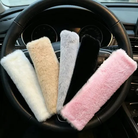 Car Seat Belt Shoulder Pad Faux Fur Soft Plush Universal Auto Seatbelt Cover Protector Comfort Driving Accessories